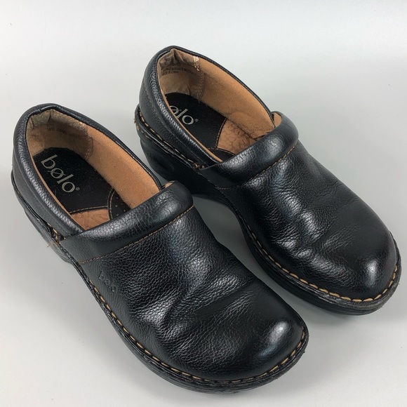 Bolo Women’s Black Slip On Clogs Size 8 - Picture 5 of 12